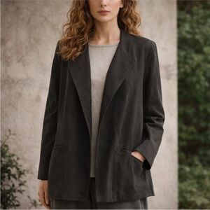 Eileen Fisher Charcoal Blazer Jacket